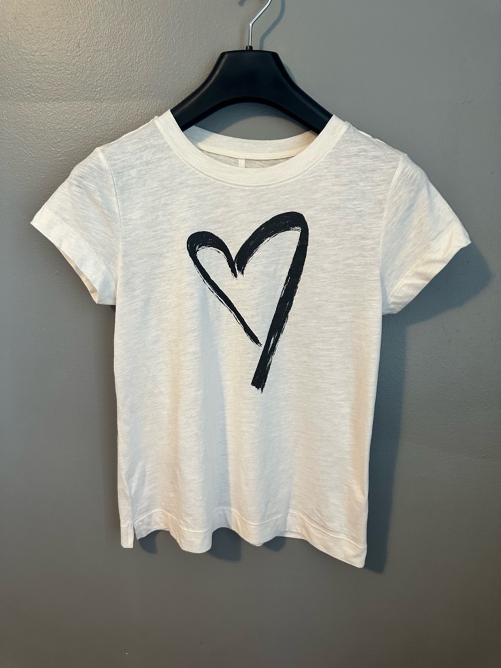 LOFT Petite Vintage Soft Tee with Black Script Heart Graphic - NWT XXSP